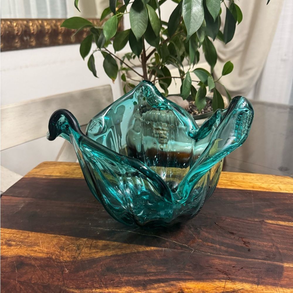 Murano Lavorazione Asymmetrical Art Handmade Vase